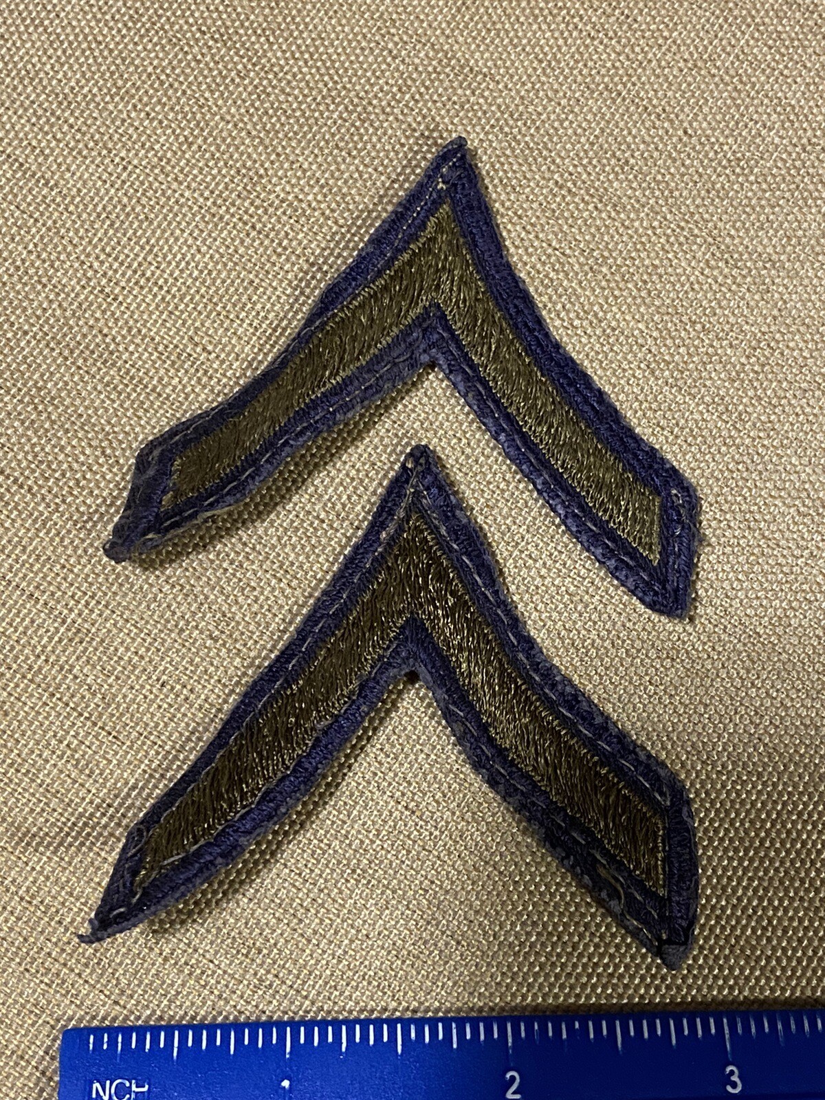 Pair Of US Army Private Enlisted Rank Patches INV3752
