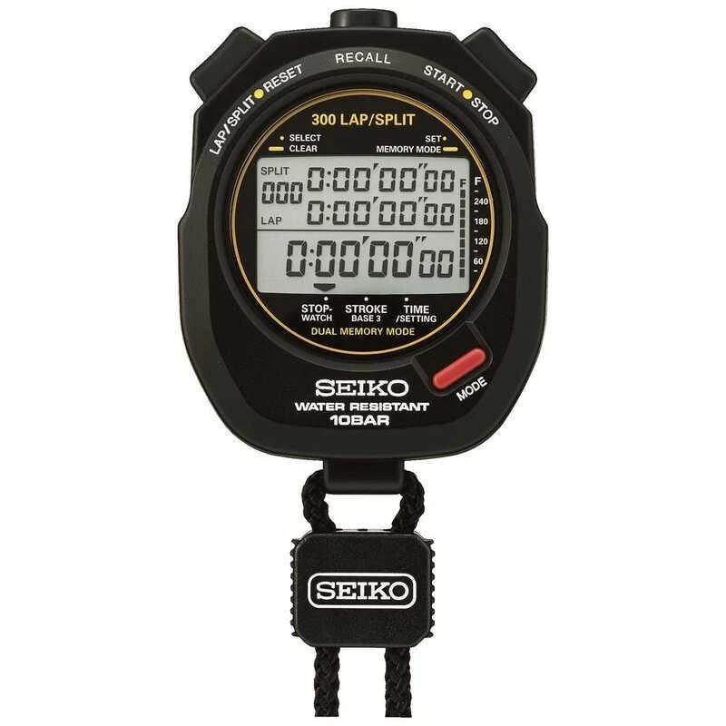 Seiko Digital Stopwatch Swimming Master SVAS009 Silicone Case Stop Watch Timer!!