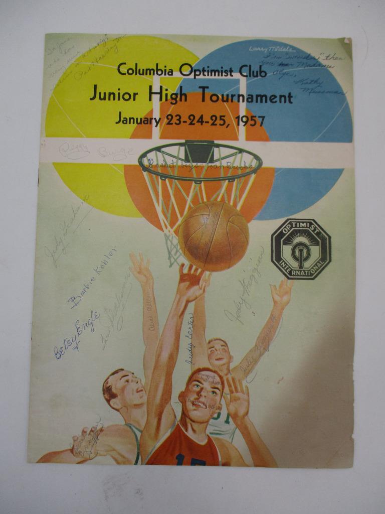 Vtg 1957 Columbia Missouri MO Optimist Club Junior High Basketball tournament