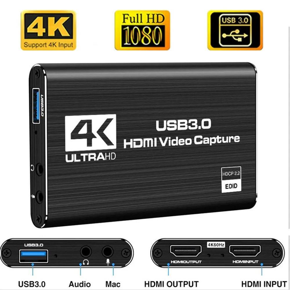 4K HDMI Video Capture Card USB3.0 Full HD Audio Recording Device