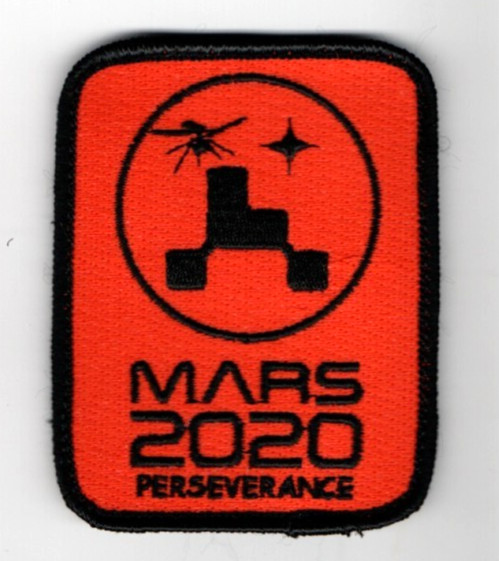 JPL NASA MARS 2020 vêlkrö PATCH: PERSEVERANCE ROVER w/MINI-HELICOPTER INGENUITY
