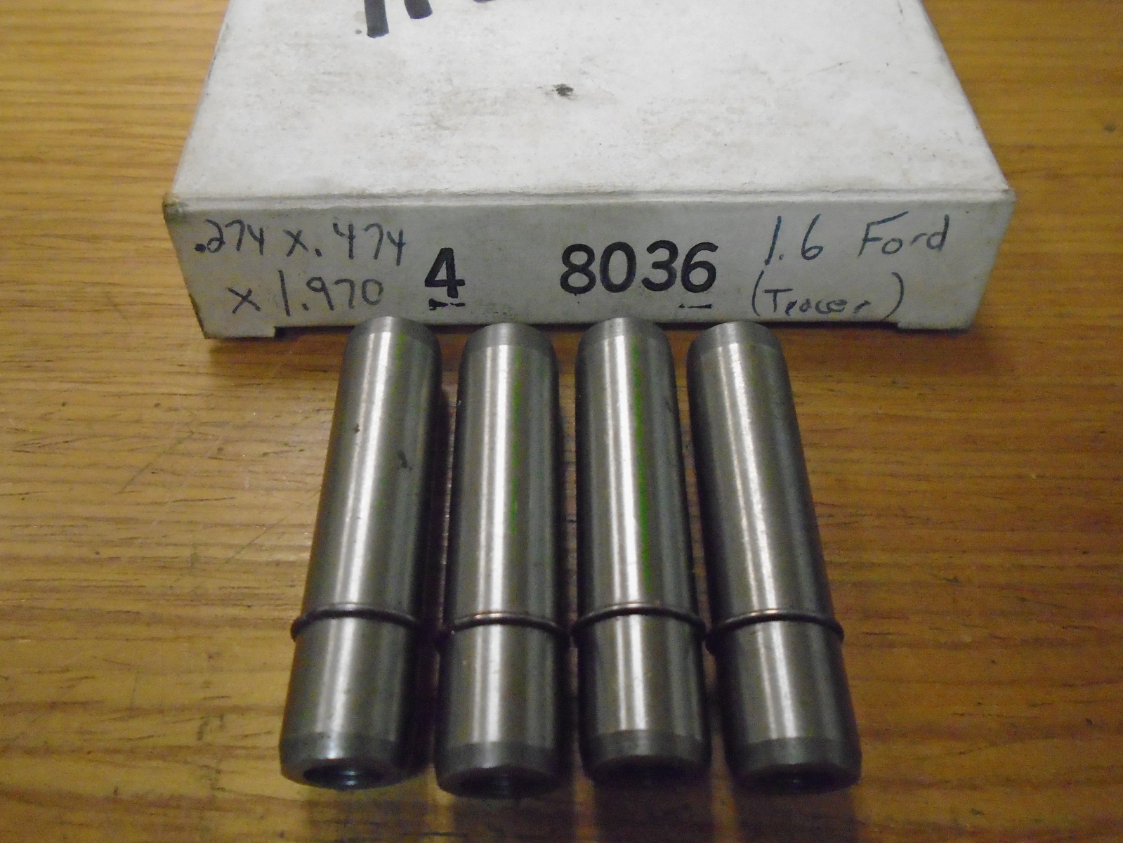 (4) NOS!  Valve Guides P/N: 8036 Ford Tracer 1.6L