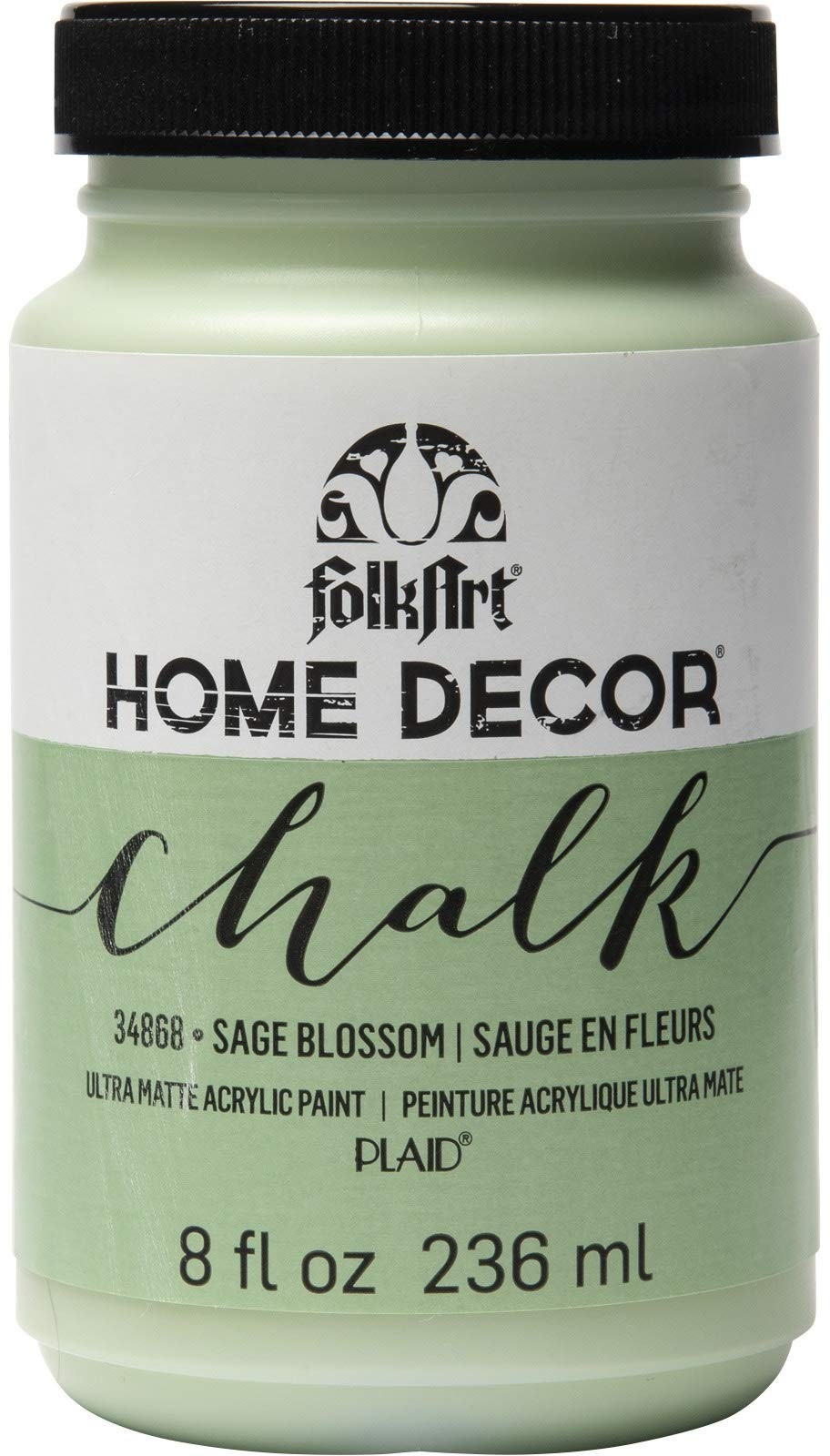 Home Décor Chalk Finish Acrylic Paint, 8oz, 8 ounce, Sage Blossom