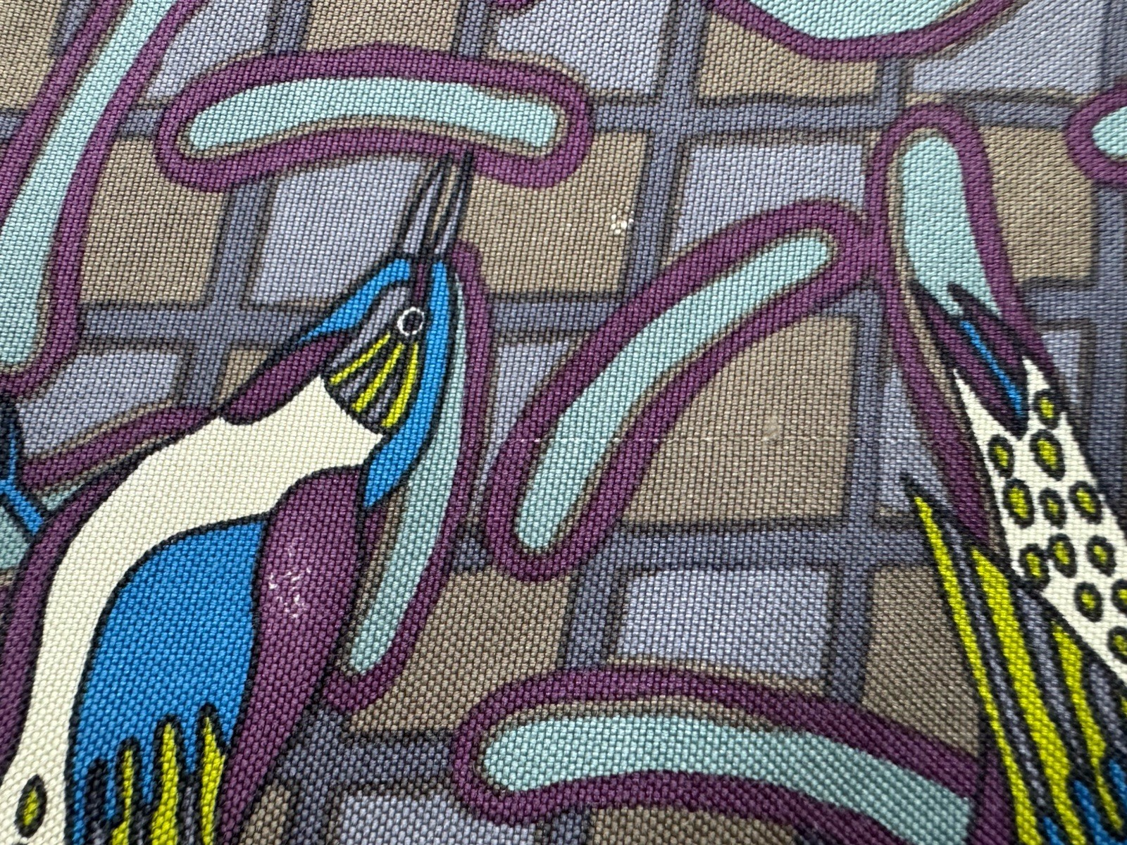 MEMPHIS Milano Vintage 100% Silk Scarf Birds Designer Print Rare Auth Italy