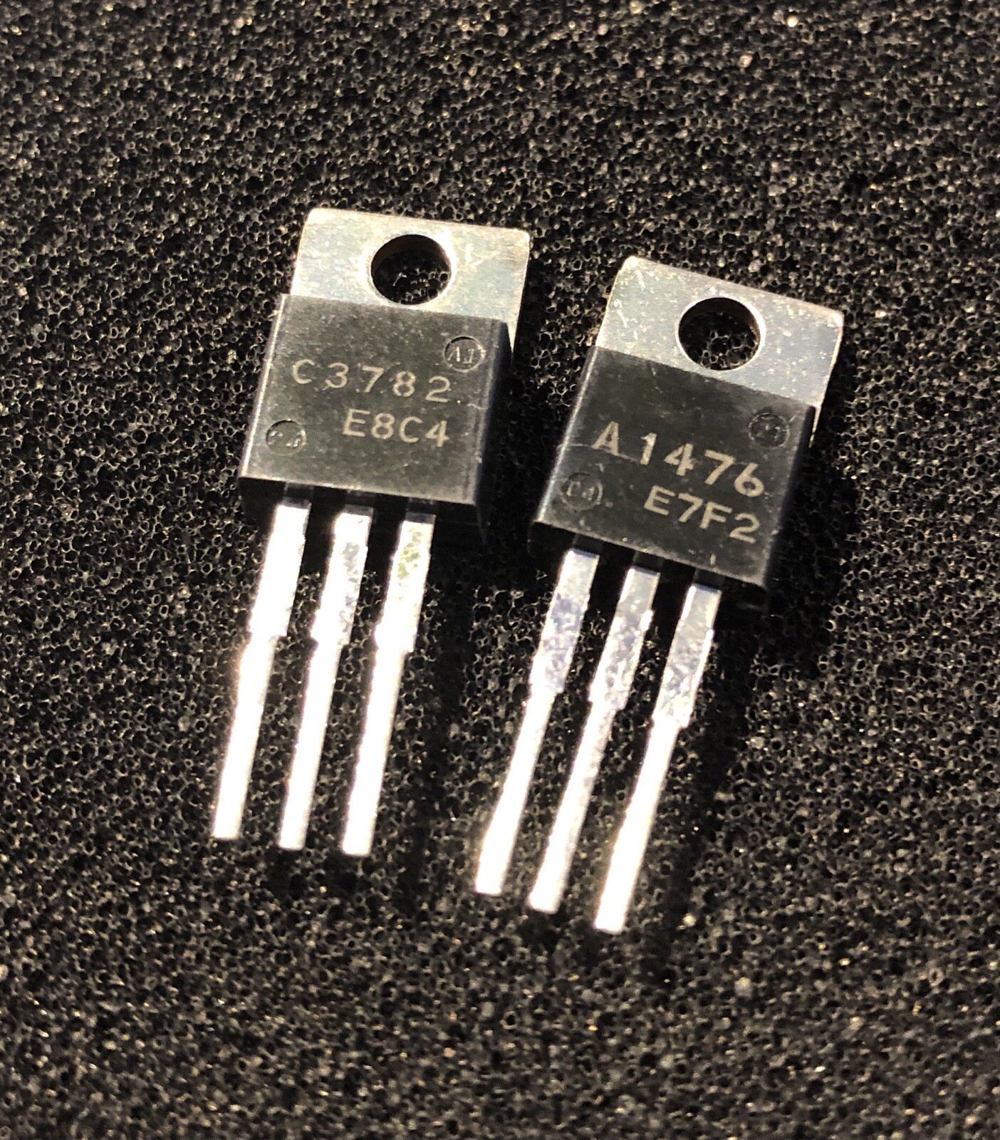 Complimentary Pair of 2SC3782 (NPN) and 2SA1476 (PNP) Video Output Transistors