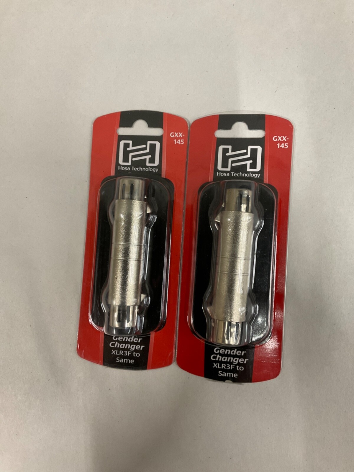 2 HOSA GXX-145 XLR3 (F) TO XLR3 (F) GENDER CHANGER