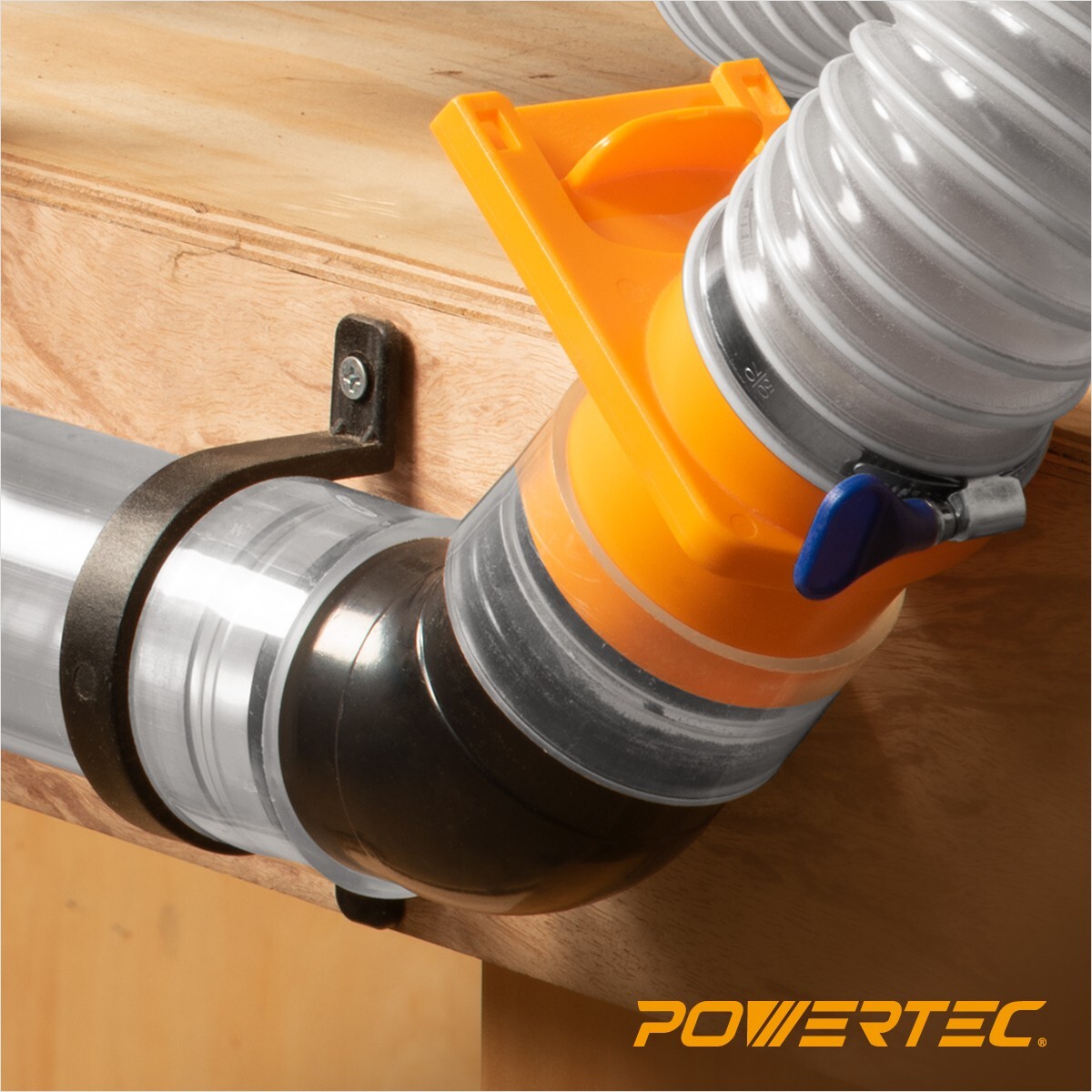POWERTEC 70316 4" Three-Machine Dust Collection Kit