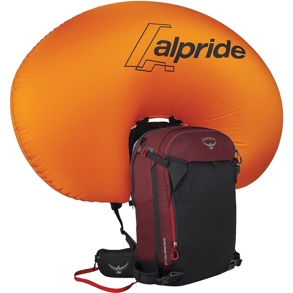Osprey Packs Soelden Pro Avy 32L Airbag Backpack Red Mountain, One Size