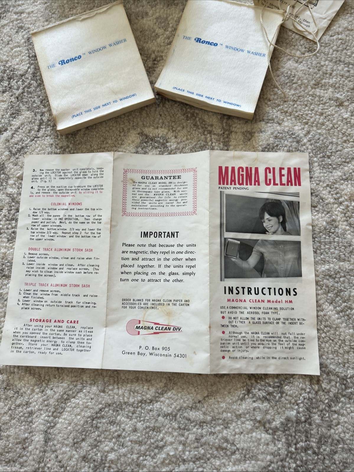 Vintage Magna Clean Window Cleaning Kit