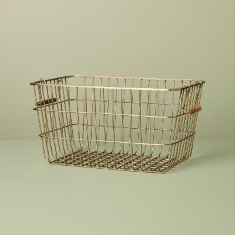 Pantry Brass Wire Storage Basket