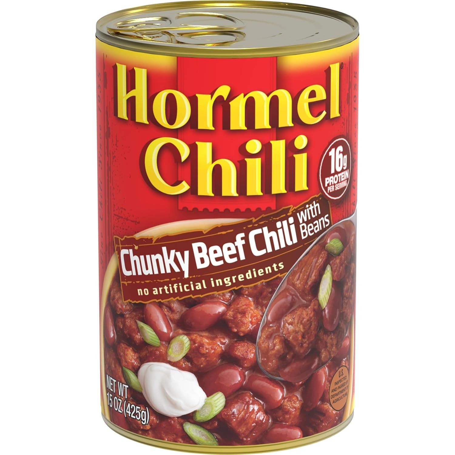 Hormel Chunky Beef Chili with Beans, Gluten-Free, 15 Oz - Savory Protein Power