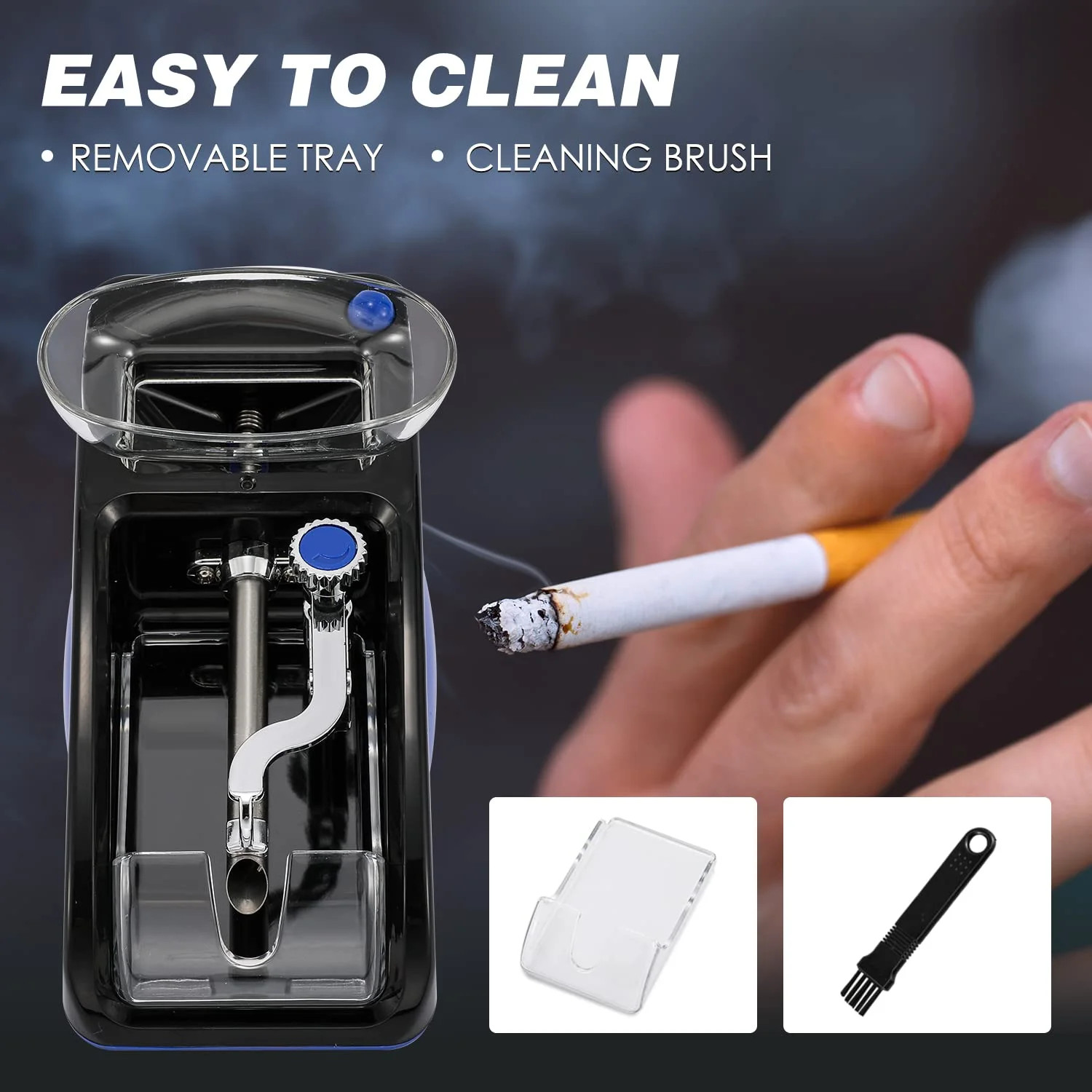 Cigarette Rolling Machine, Automatic Roller, Electric Mini Tobacco Inject