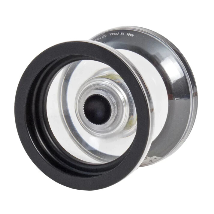 YoYoFactory Overthrow Ultra Strong Polycarbonate with Aluminum Rims (Black/Clear