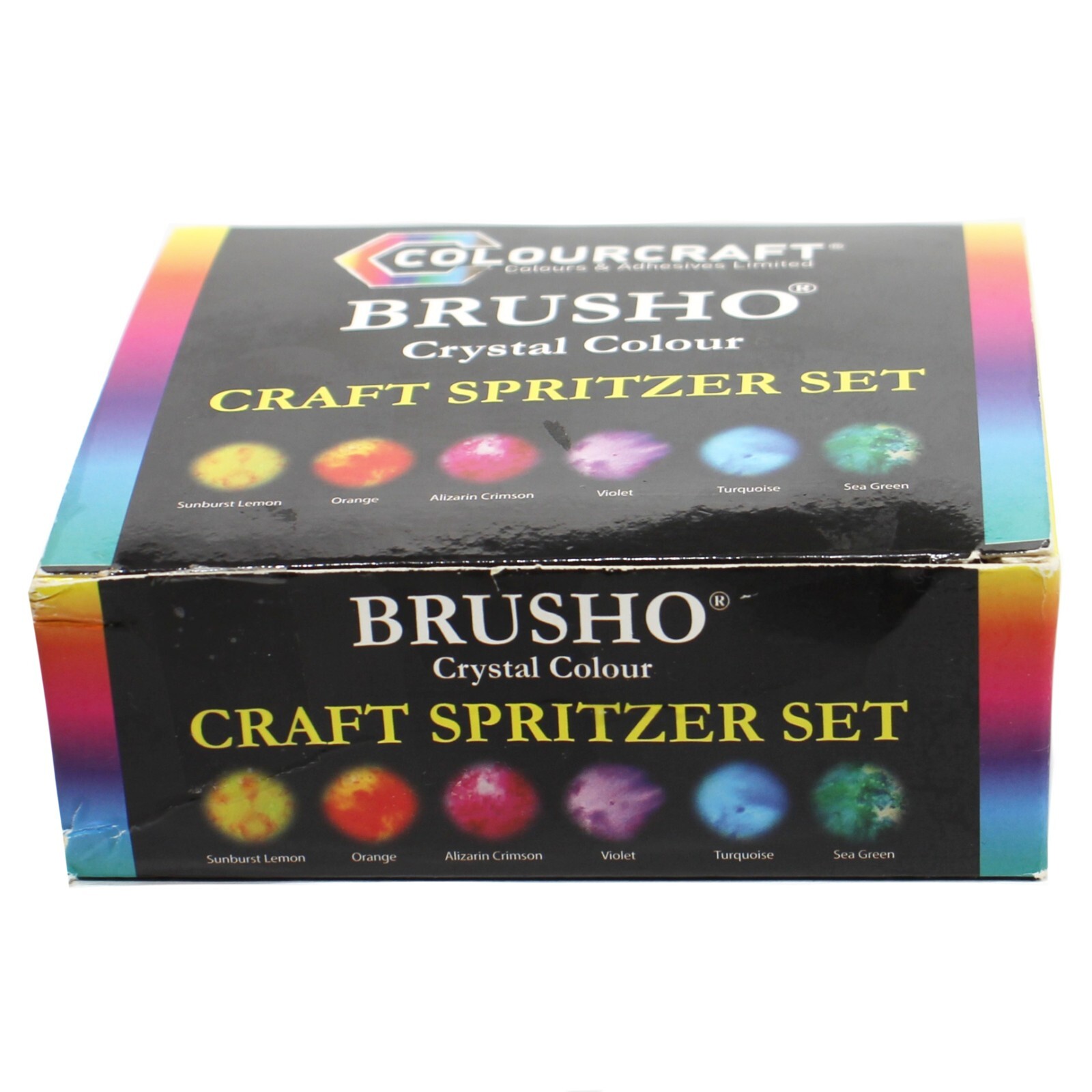 Brusho by Colourcraft BRU85507 Brusho Crystal Set 6 Color Craft Spritzer Colour