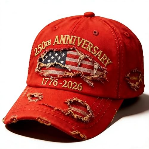 250th Anniversary USA Hat Embroidered Denim Baseball Cap
