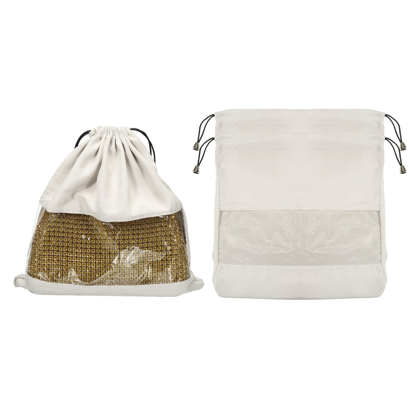 3Pack Dust Bags 11.42"x11.42"Cover Storage Bags with Window, Gray