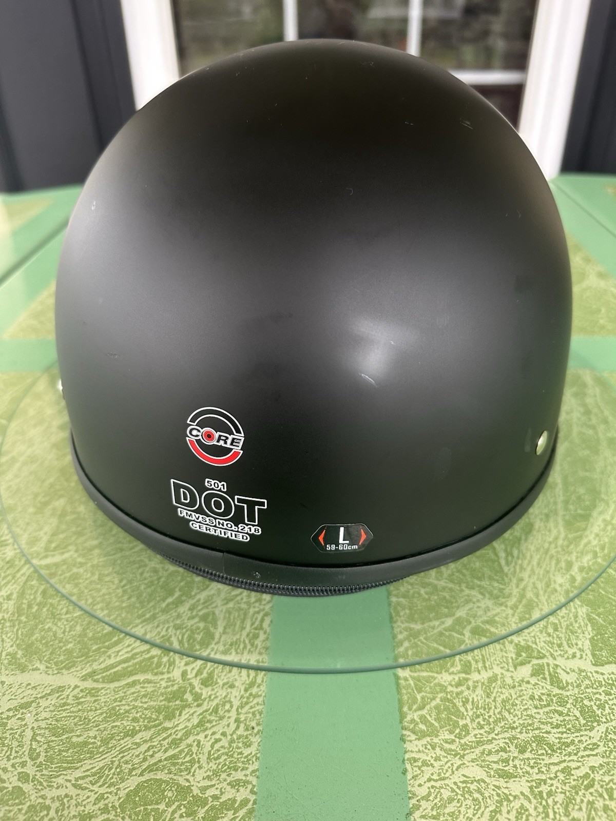 Core Cruiser-X Half Helmet (Black Medium) DOT Certified