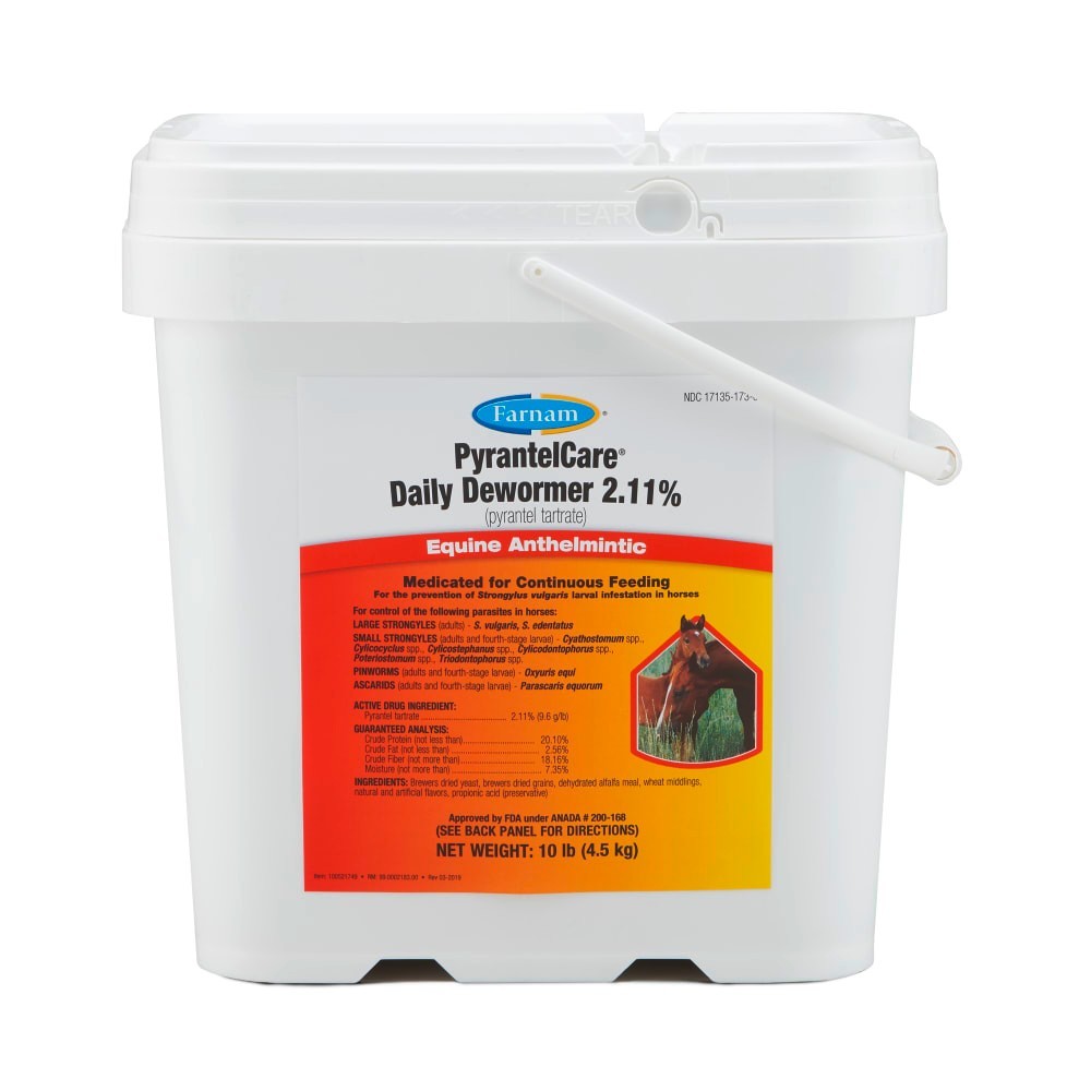 PyrantelCare Daily Dewormer 10 lb Horse Wormer Pellets Short Dated Exp 4/2026