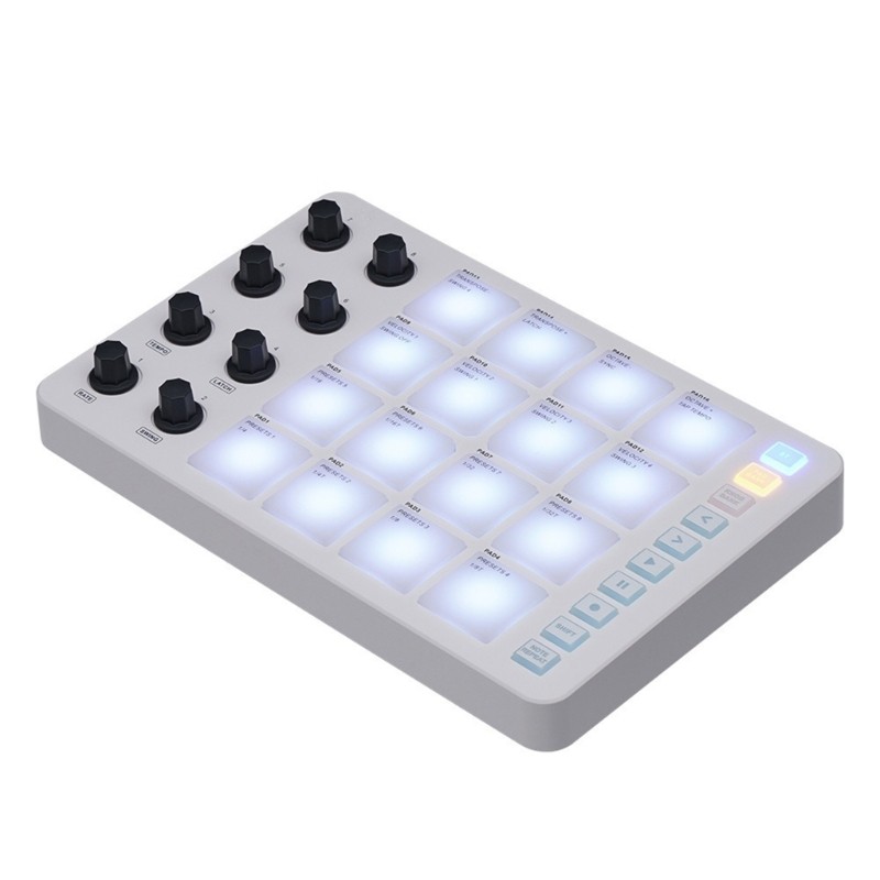 USB MIDI Keyboard with 16 Drum Pad Touch Rod Practical MIDI Keyboard Controller
