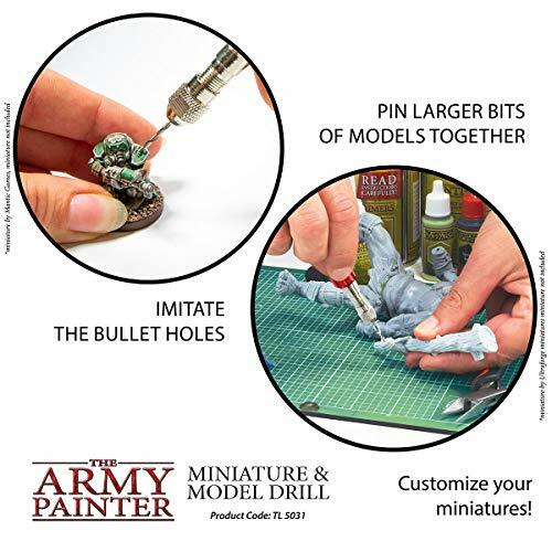 The Army Painter Miniature and Model Drill - Pin Vise Mini Drill Set with 3 S...