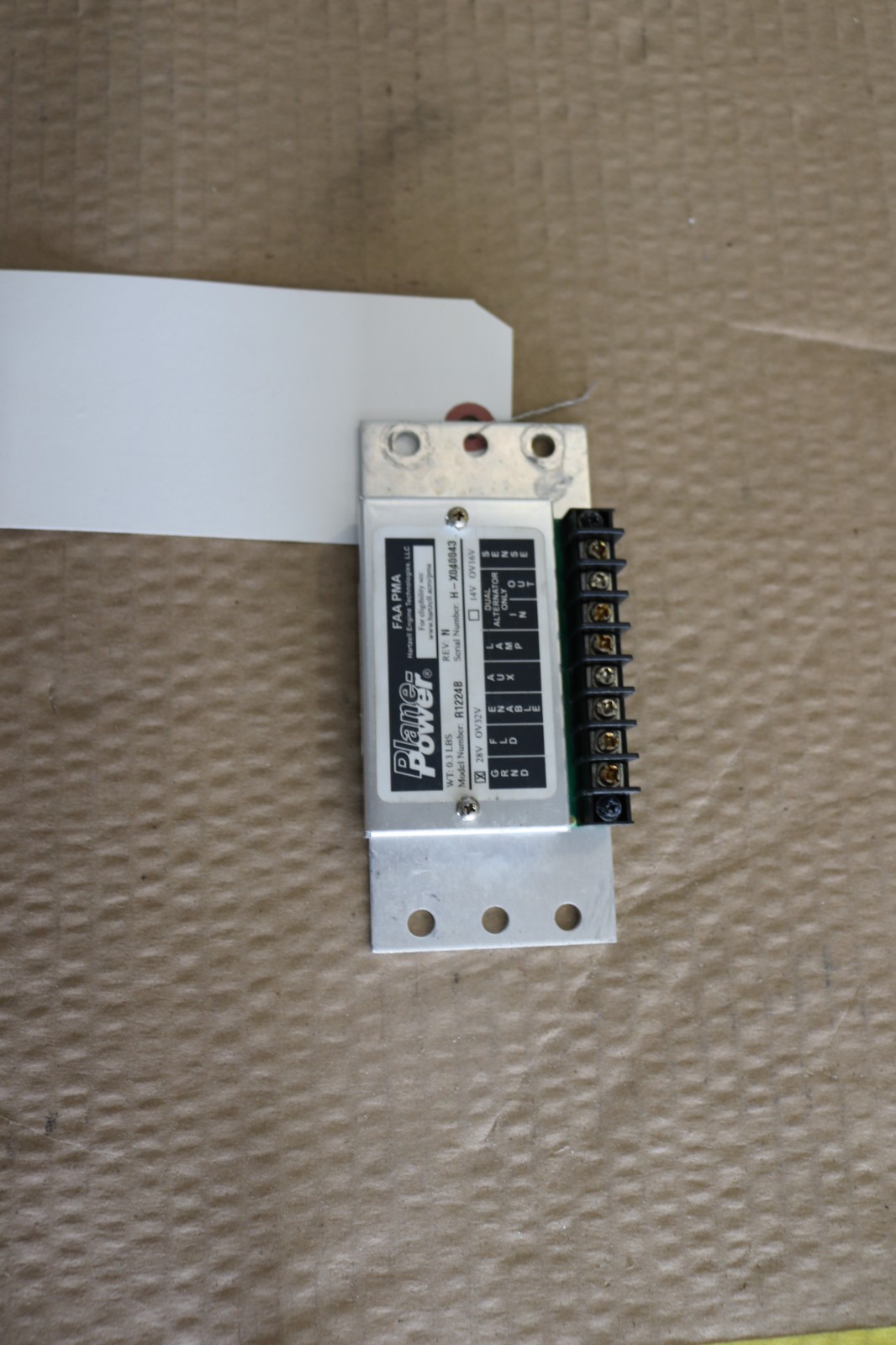 Plane-Power Alternator Voltage Regulator