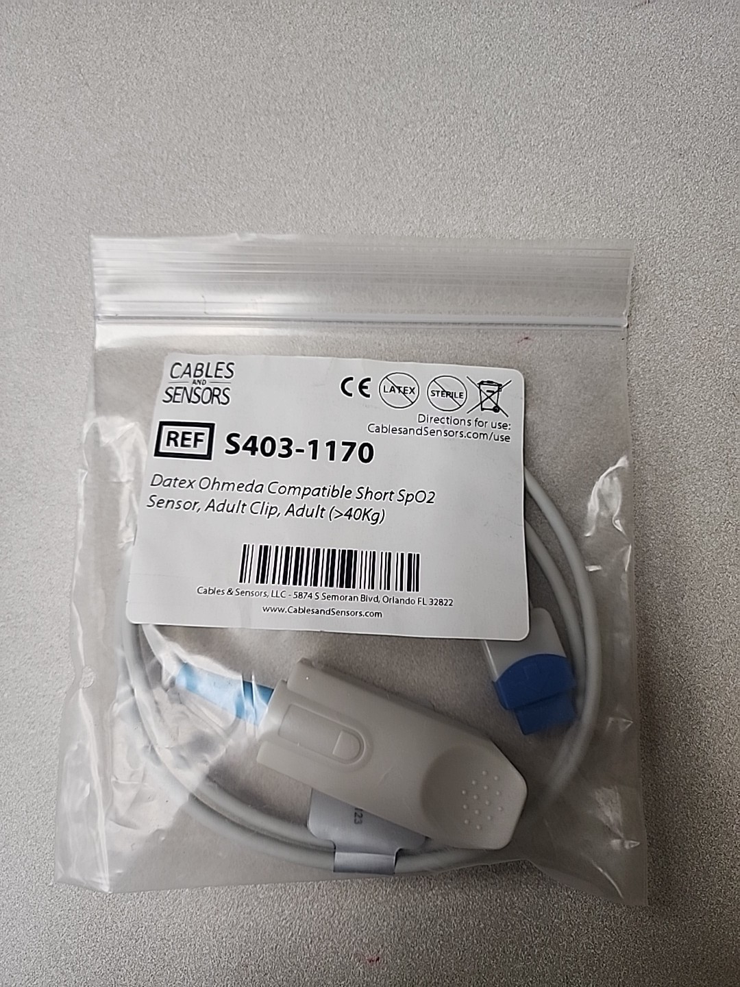 S403-1170 Cables And Sensors SpO2 Sensor FREE SHIPPING
