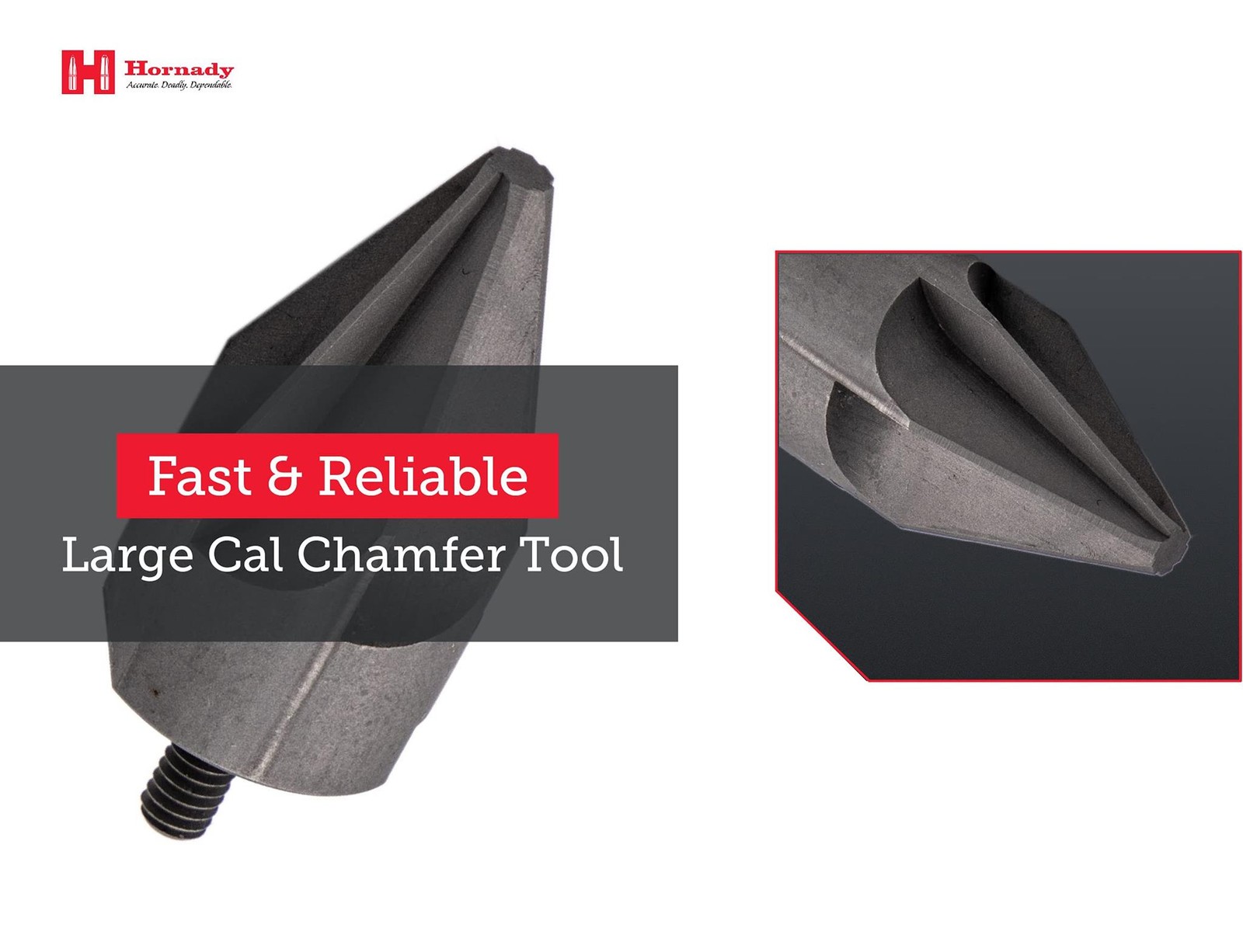 Hornady Large Caliber Inside Chamfer Tool 050170 - Case Prep Reloading Tool Remo