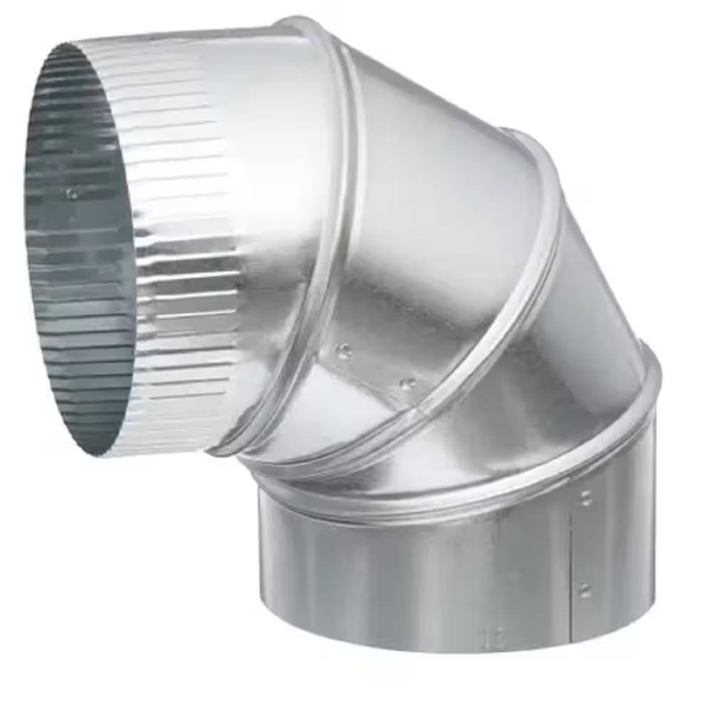 3 In. 26-Gauge 90 Deg. round Adjustable Elbow