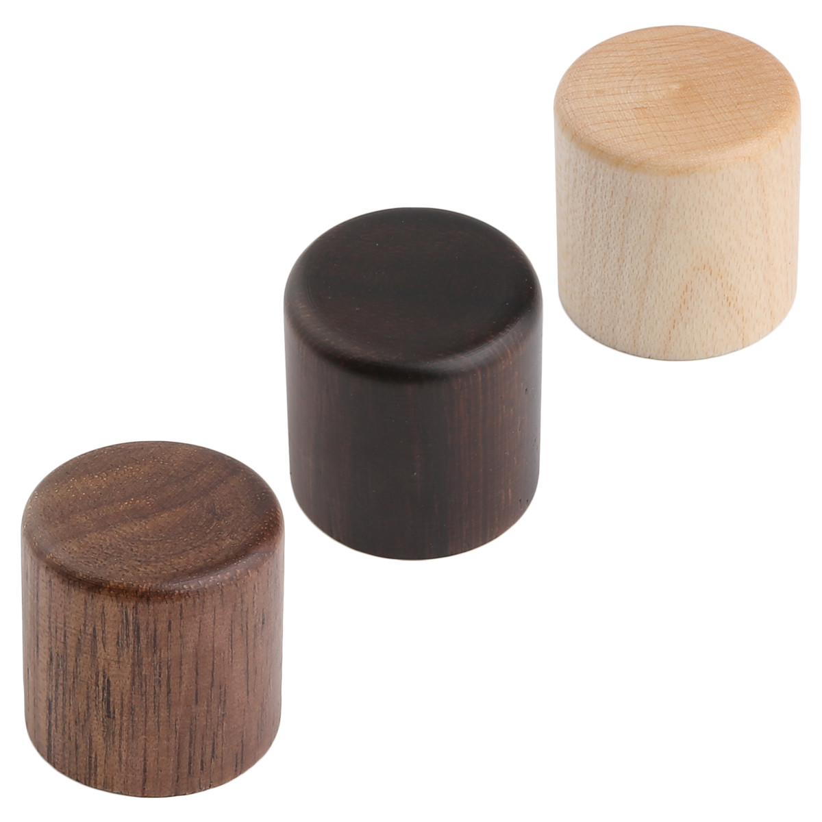 2pcs Walnut Wood Tele Style Dome Knobs Guitar Wood Barrel Knobs for Metric Pots