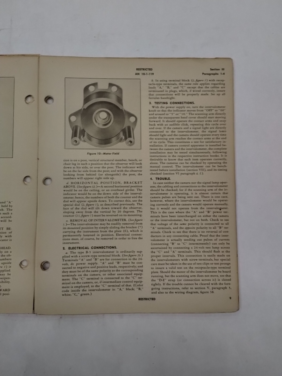 Automatic Electric Co. Intervalometer Type B-5 Handbook of Instructions/Parts