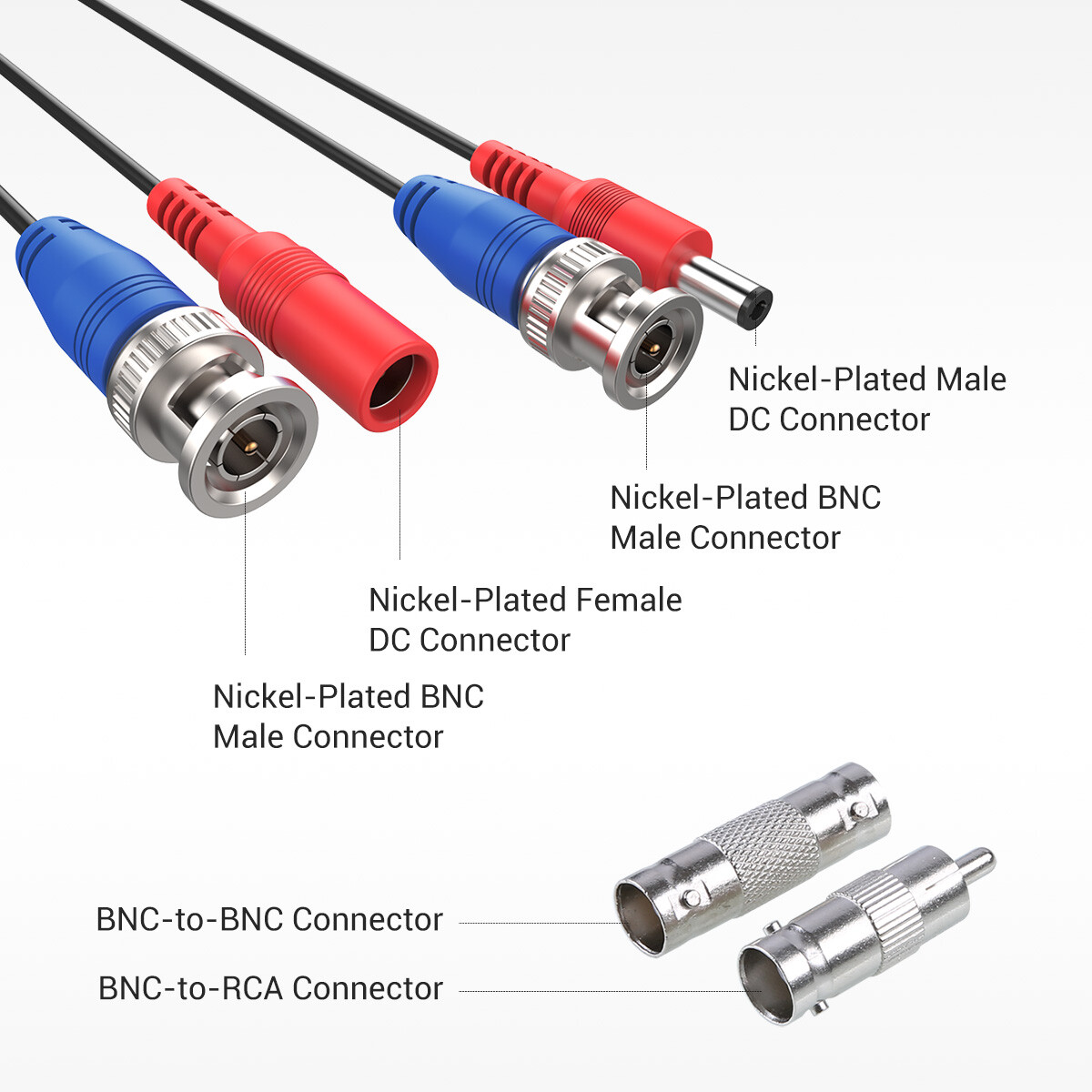 SANNCE 4x 100ft 30m Video Power BNC extend Cable for Security Camera System
