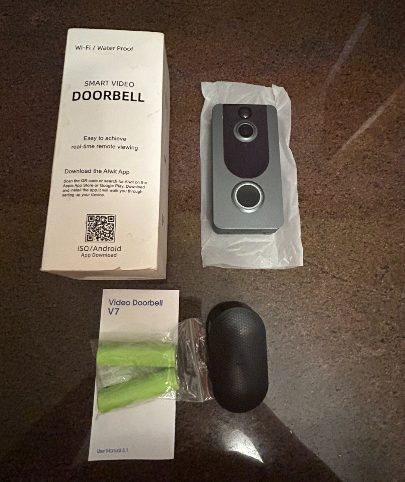 Aiwit V7 Smart Video Doorbell with Chime - Pre-owned