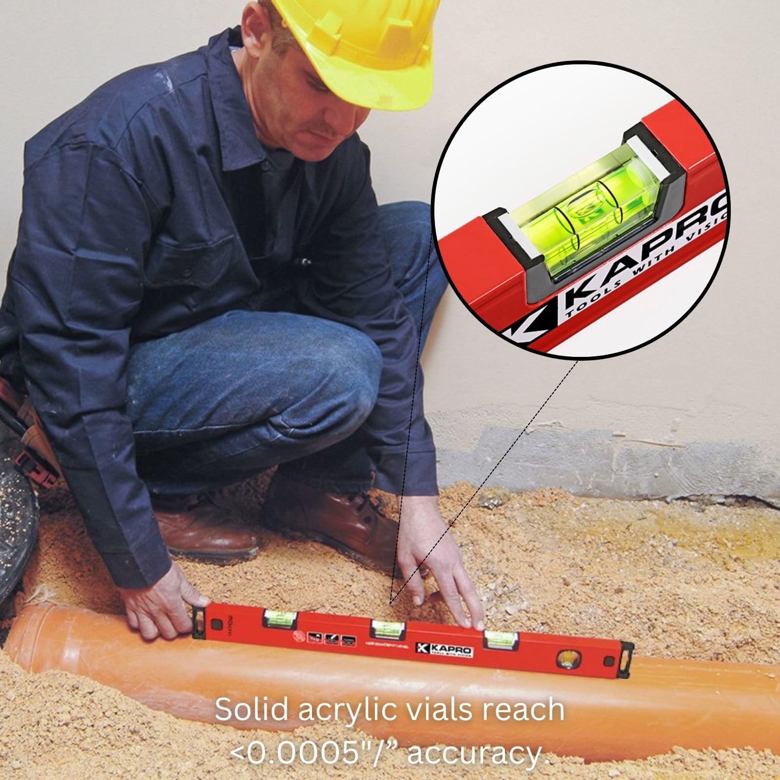 Kapro - 105 Topgrade Gradient Box Level - with Slope 48-Inch, Red