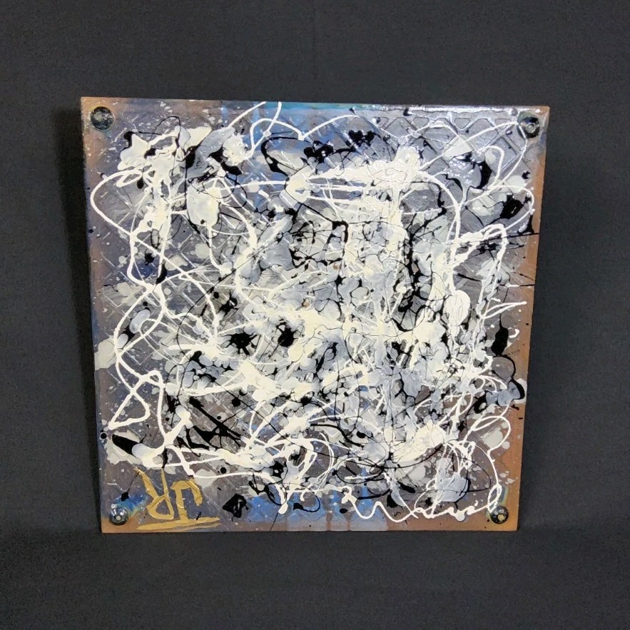 Handpainted Dual-sided Tile, Fine Art Original Painting, 2026