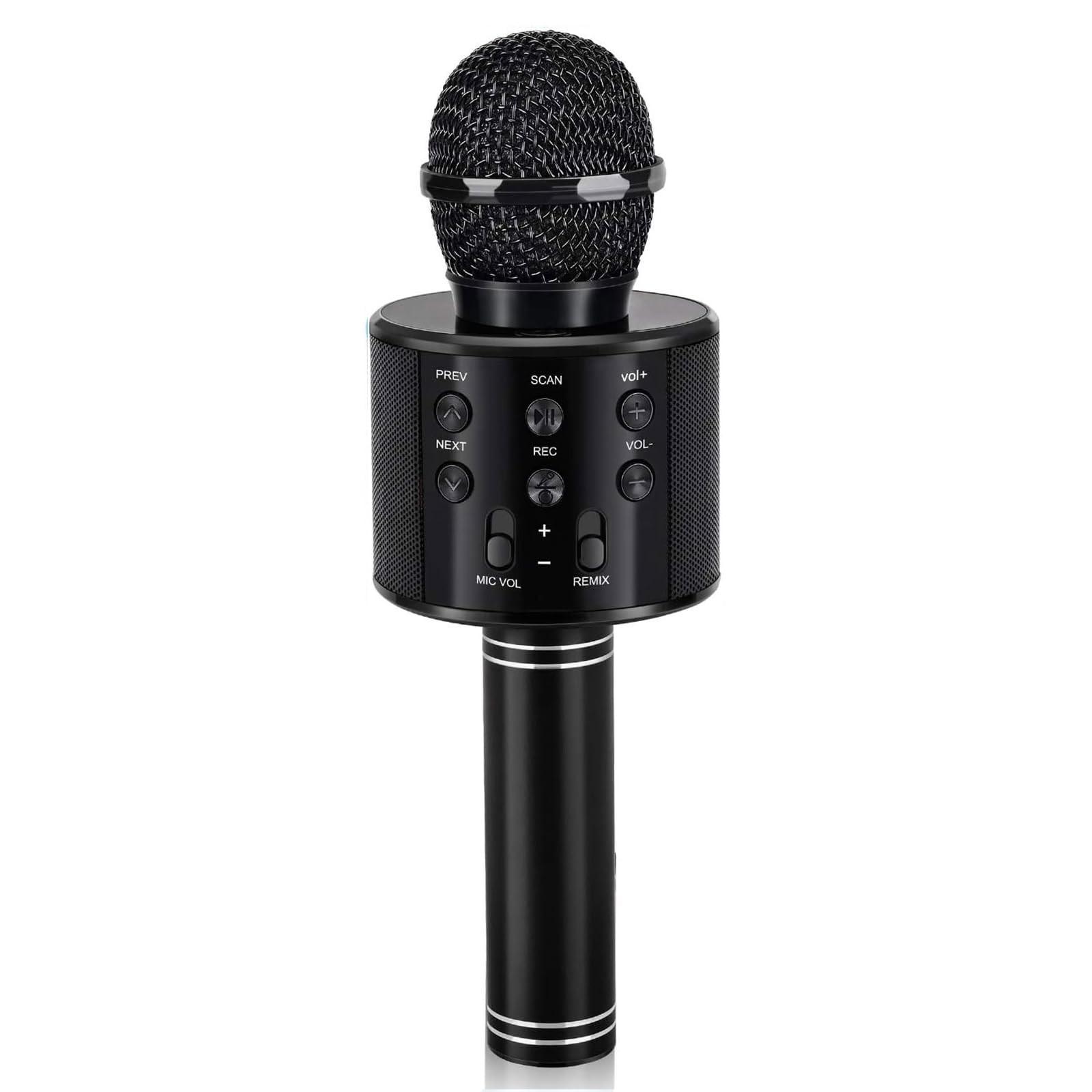 Kids Birthday Microphone Black 3-12 Toy Gift