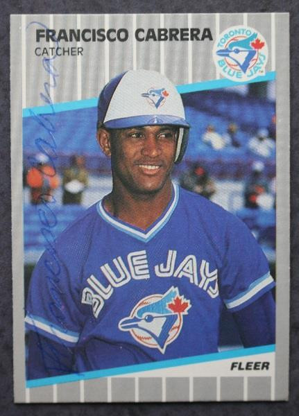 Toronto Blue Jays Francisco Cabrera signed / autographed 1990 Fleer Update card-