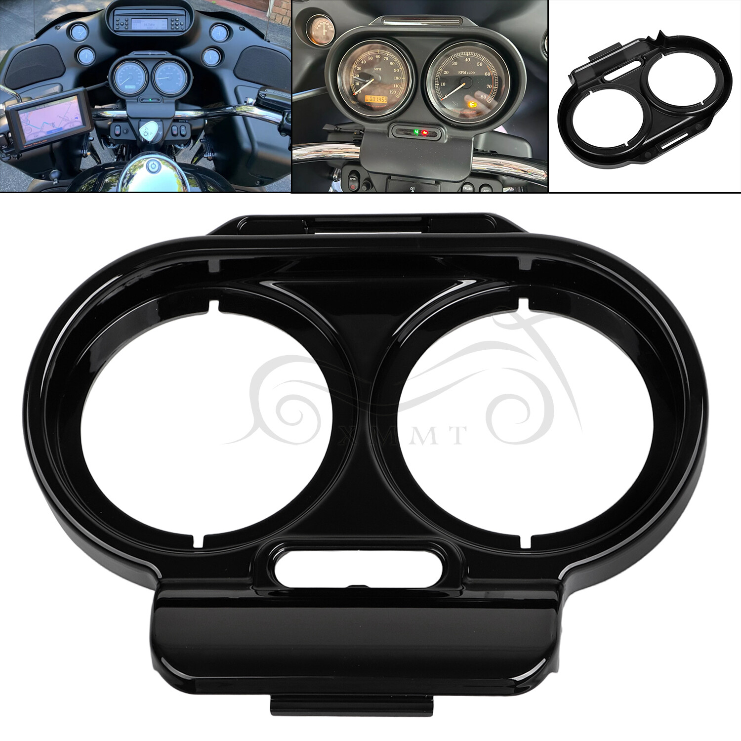 ABS Speedometer Nacelle Housing Gauge Cover For Harley Road Glide FLTR 1998-13