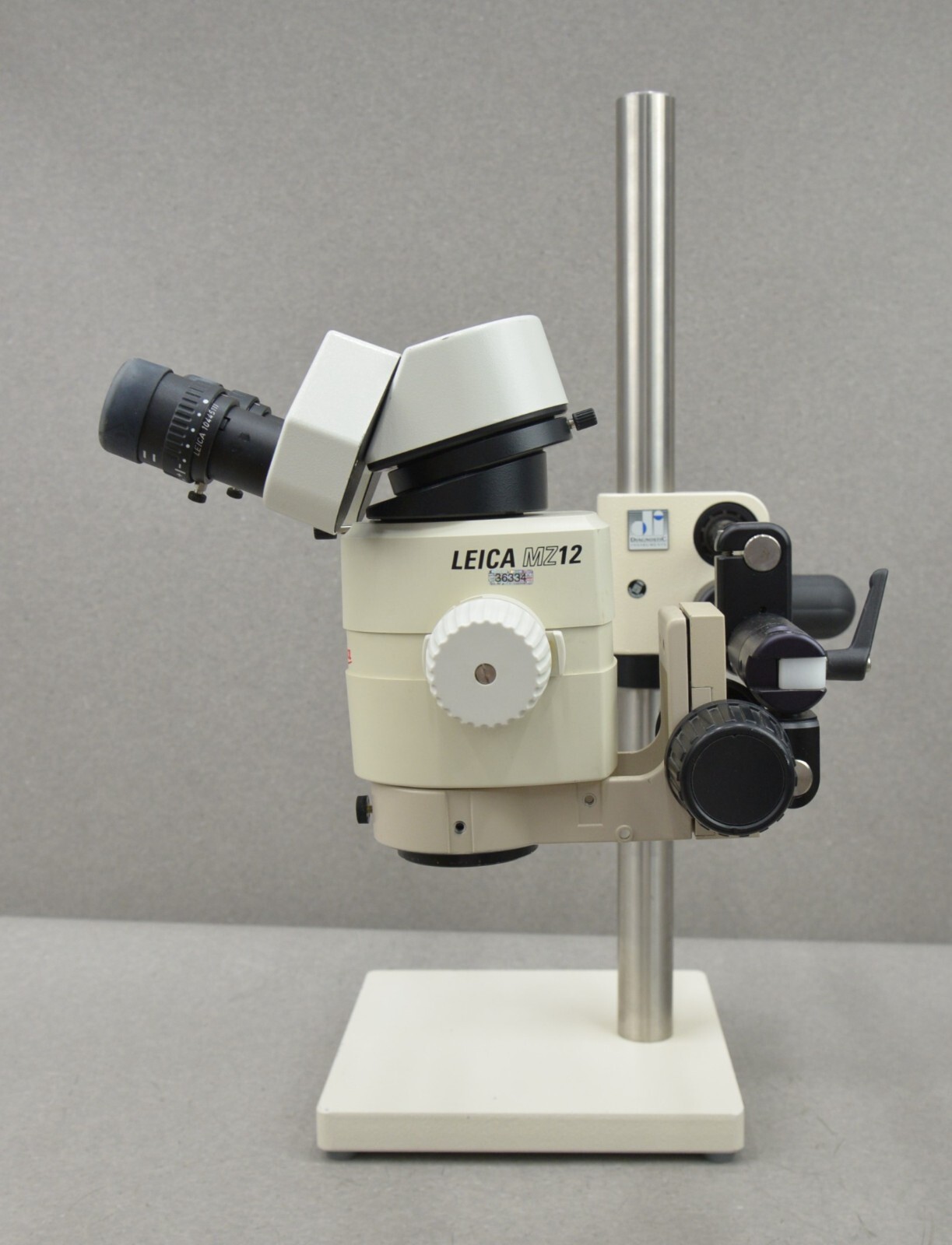 Leica MZ12 Binocular Stereo Zoom Microscope on Diagnostic Instruments Boom Stand