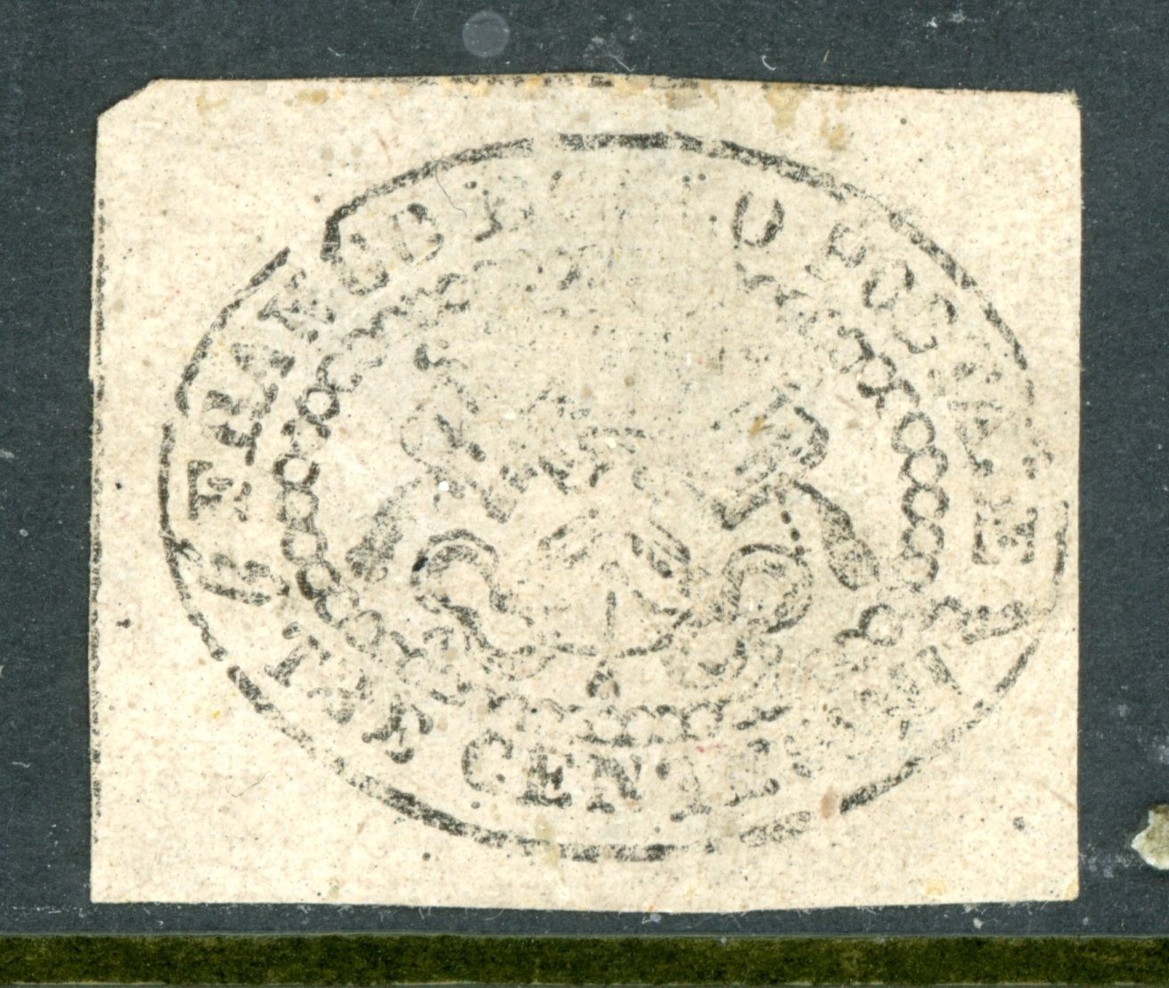 Italy 1867 Roman States 3¢ Black/Grey Scott #13 Mint L416