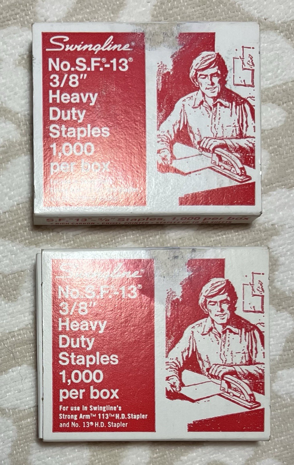 Swimgline 3/8” Heavy Duty Staples 2 Partial Box S.F. 13-3/8 Old Stock Vintage