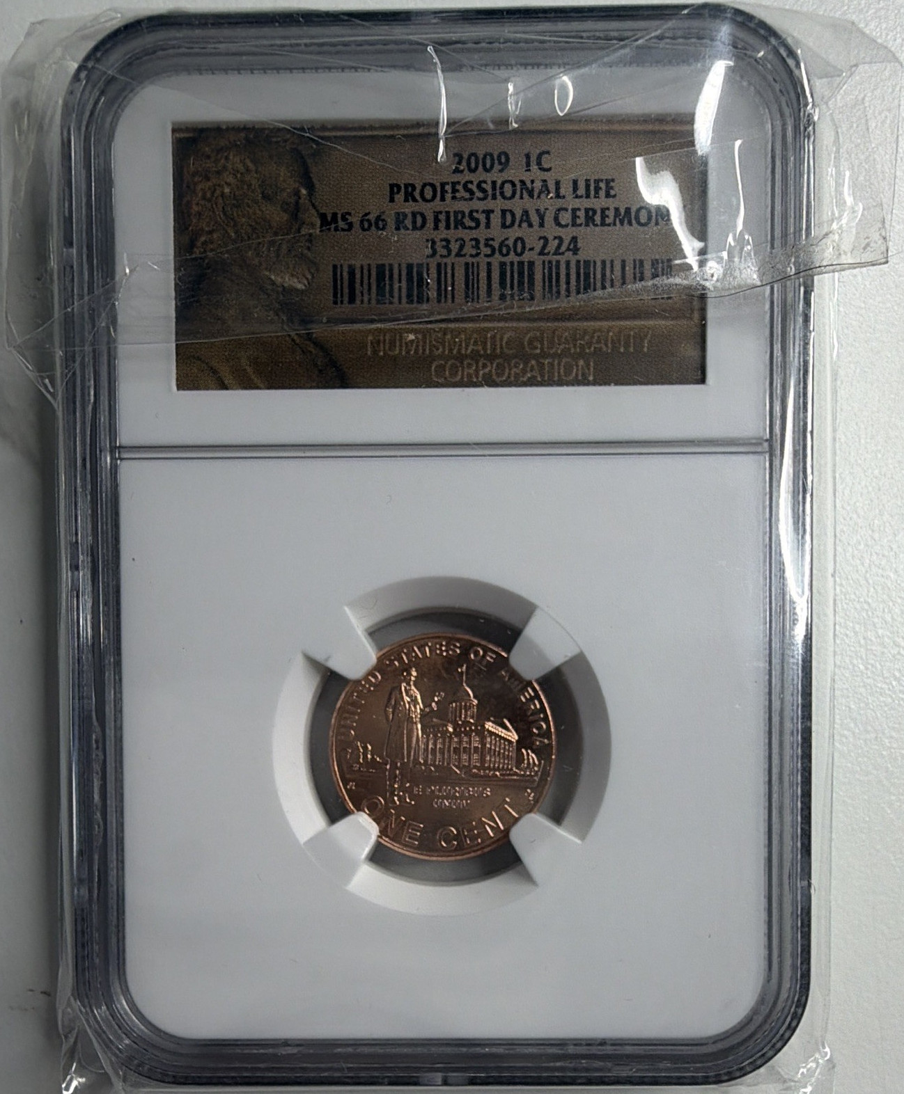 2009 Lincoln Bicentennial Cent Professional Life MS 66 RD NGC First Day Ceremony
