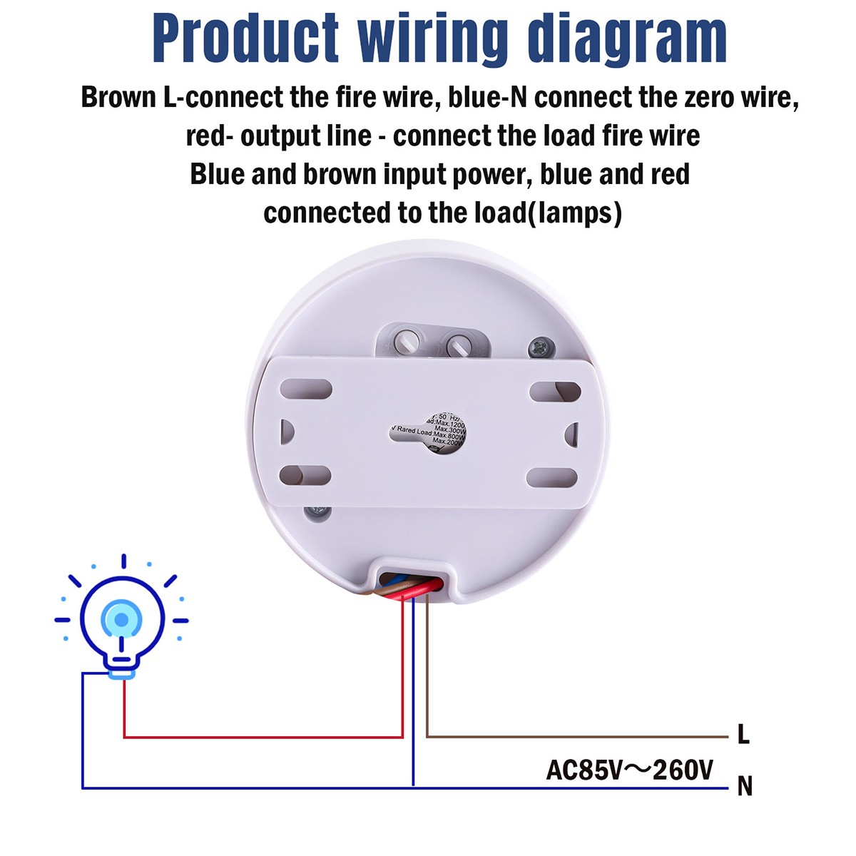 Surface Mount PIR Ceiling Occupancy Motion Sensor Detector Light Switch 360°