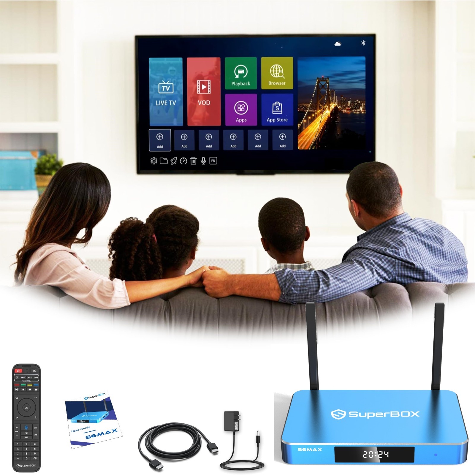 Media Player superbox s6max latest version Streaming Box with all channeles
