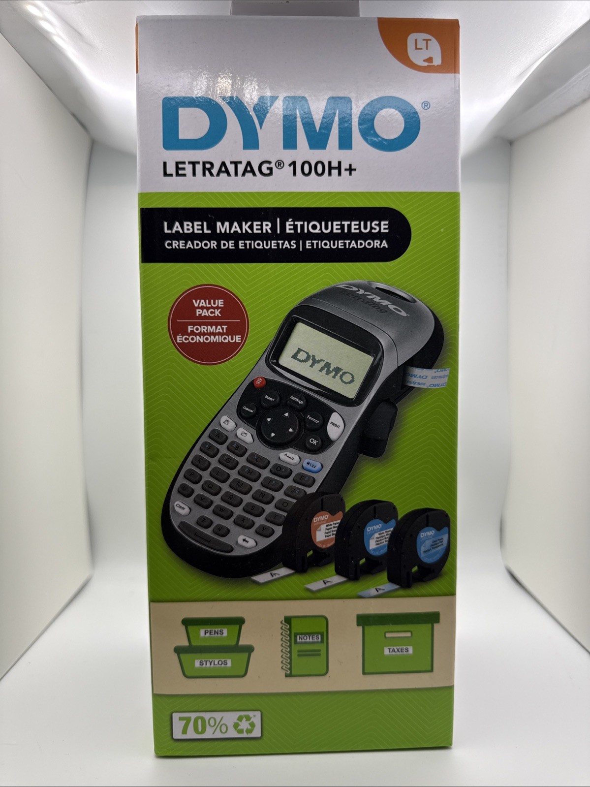 DYMO Letratag 100H+ Portable Printer Handheld Label Maker Black & Silver New