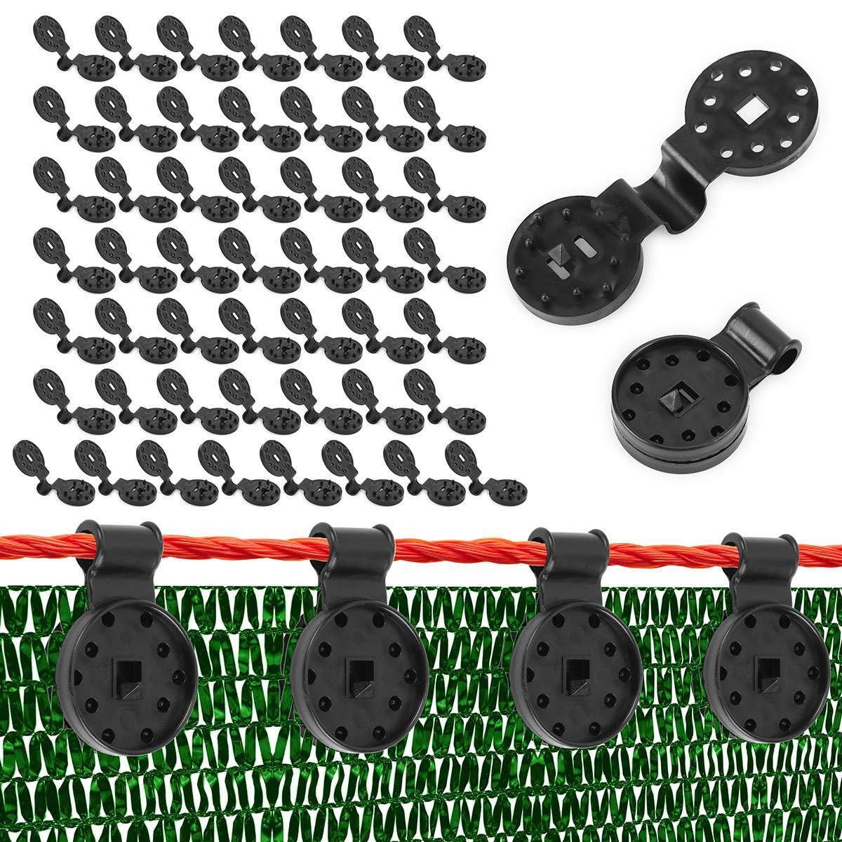 50 Pcs Shade Cloth Plastic Clips Garden Netting Fixing Clamps Sun Shade Clips