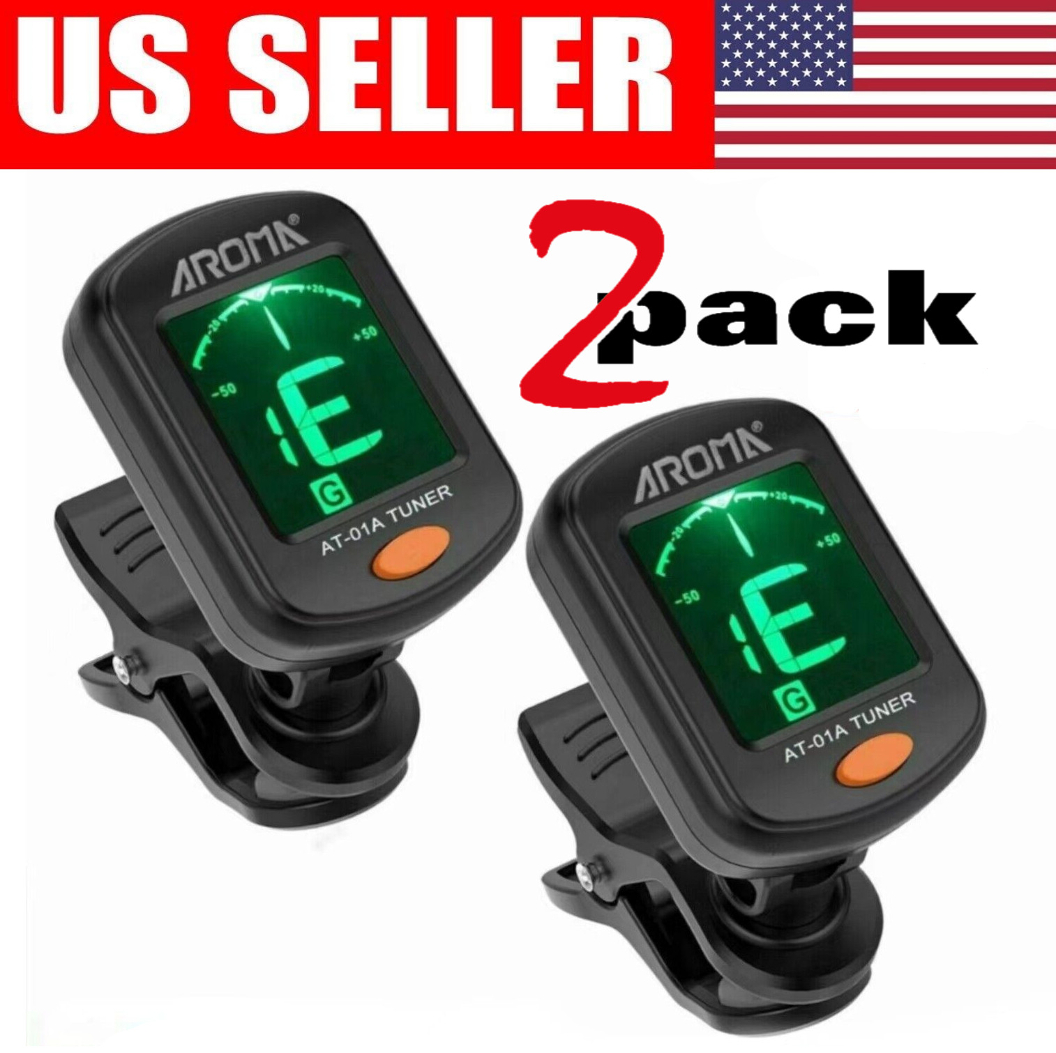 LCD Clip On Chromatic Acoustic Electric Guitar Bass Ukulele Banjo Violin Tuner