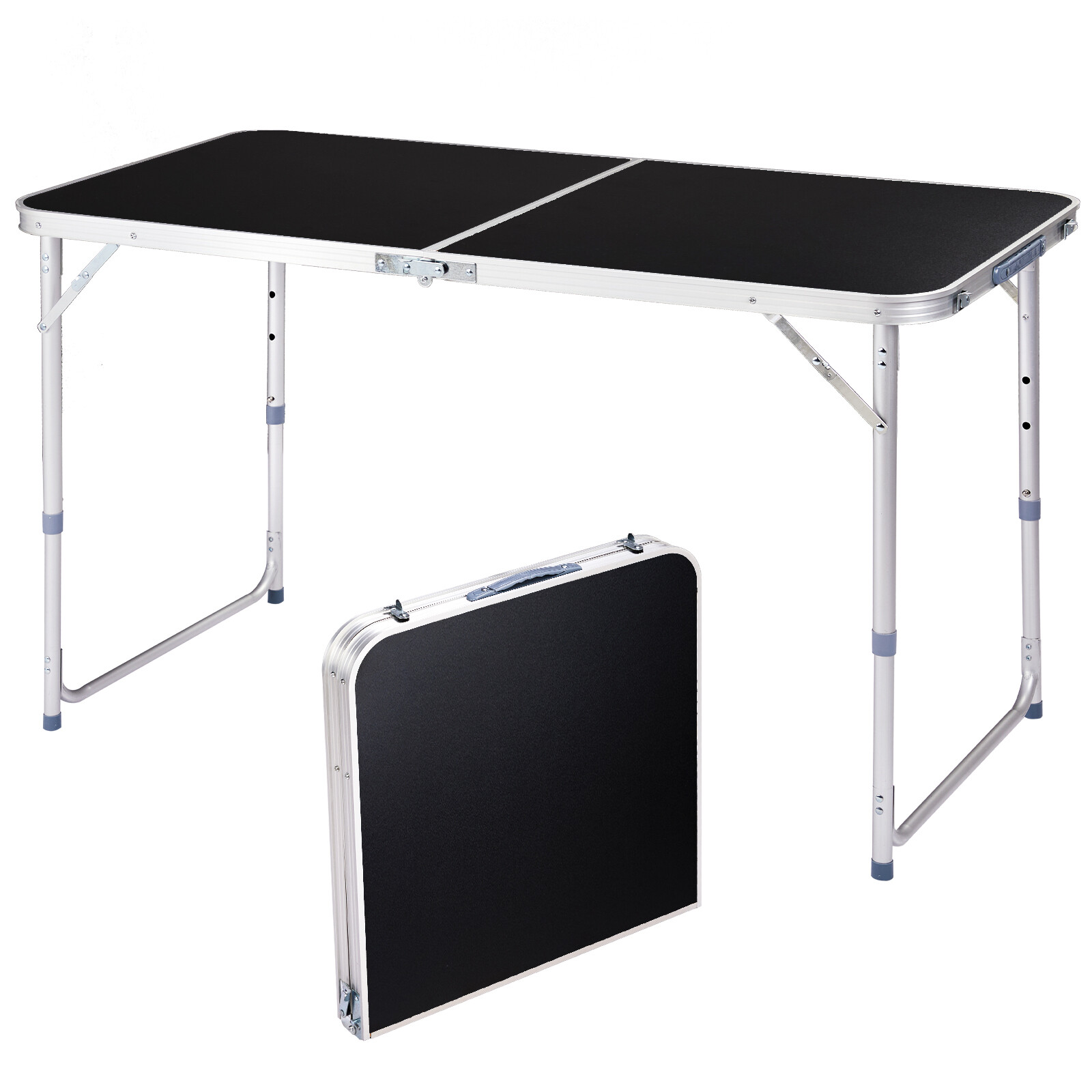 HOT SALE! NEW 4Ft Portable Multipurpose Folding Table black High quality