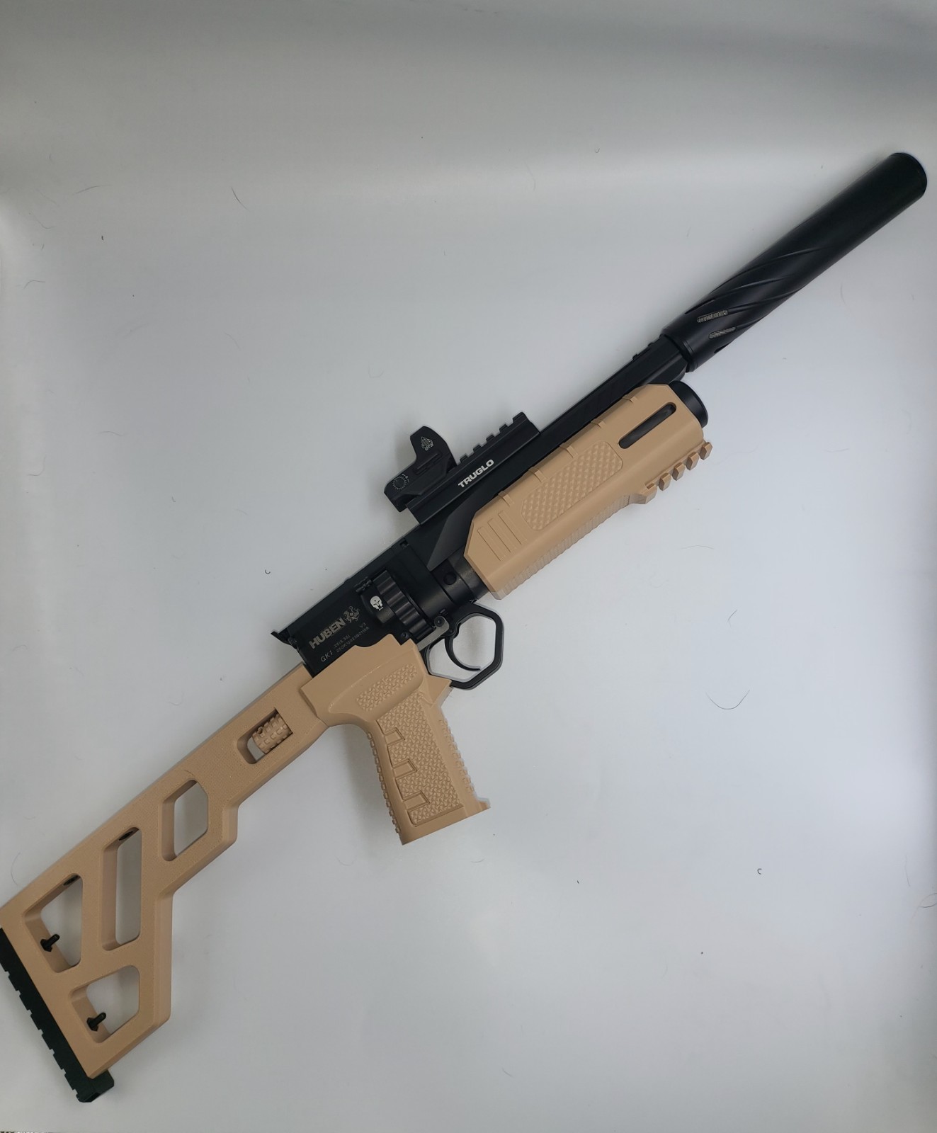 (TAN) 3D Bravo Huben GK1 Stock Kit (FULL 3 PIECE KIT) for GK-1 PCP Air Pistol