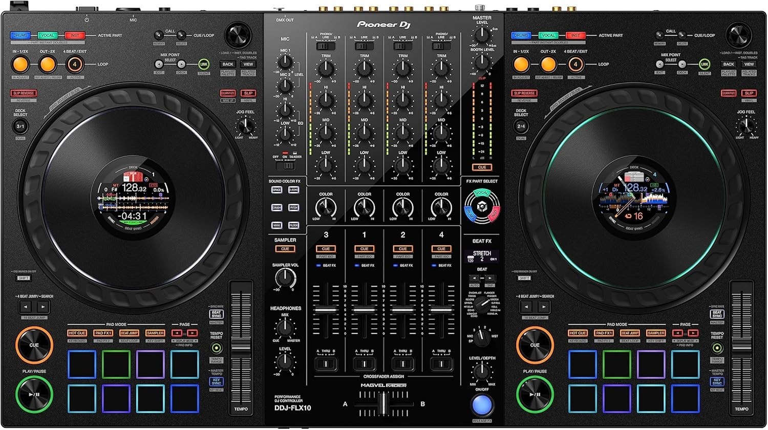 Pioneer DJ DDJ-FLX10 4-Channel DJ Controller Rekordbox Serato DJ Pro New Sealed