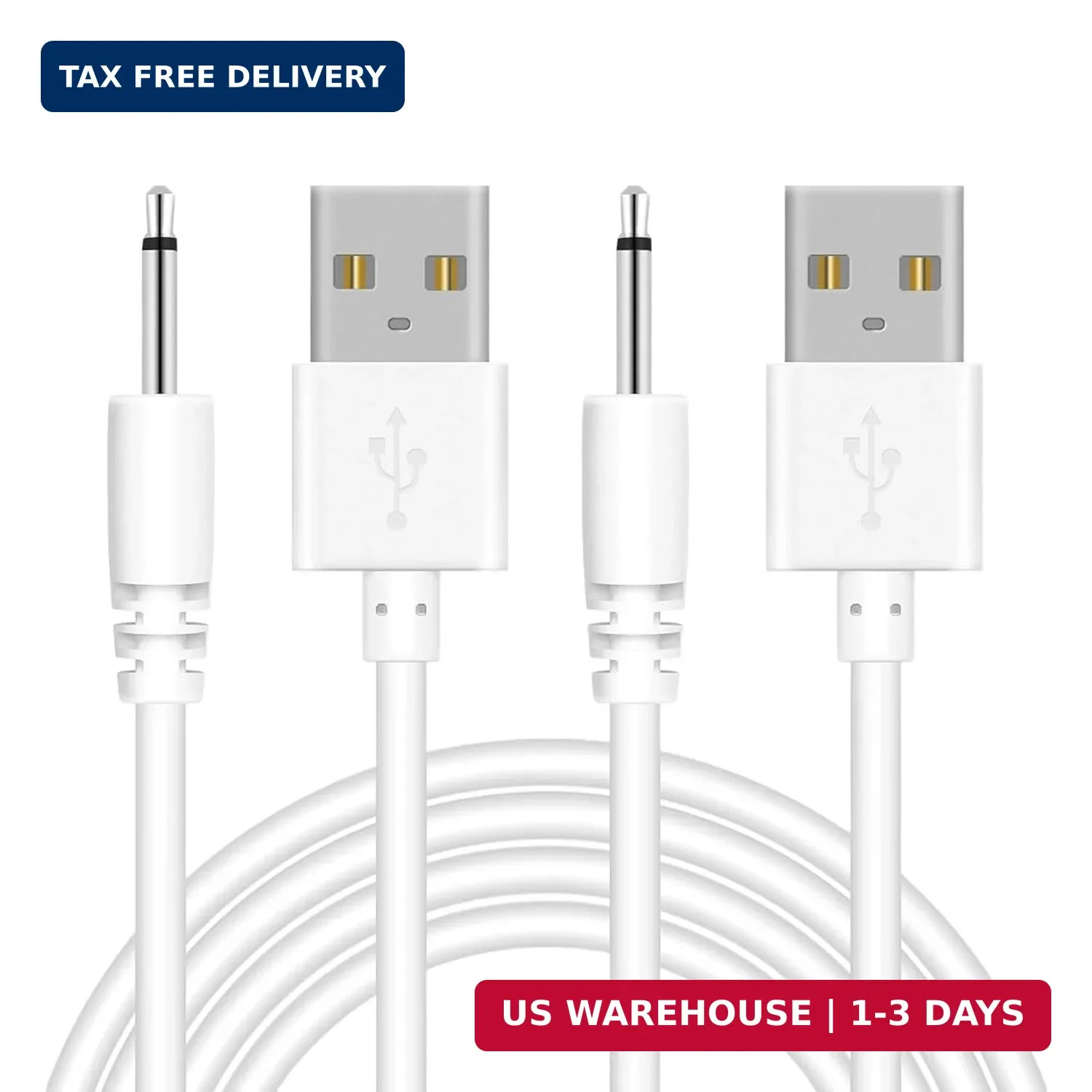 2.5mm DC Charging Cable, Fast Charging USB Cable, Compatible with Beauty Instrum